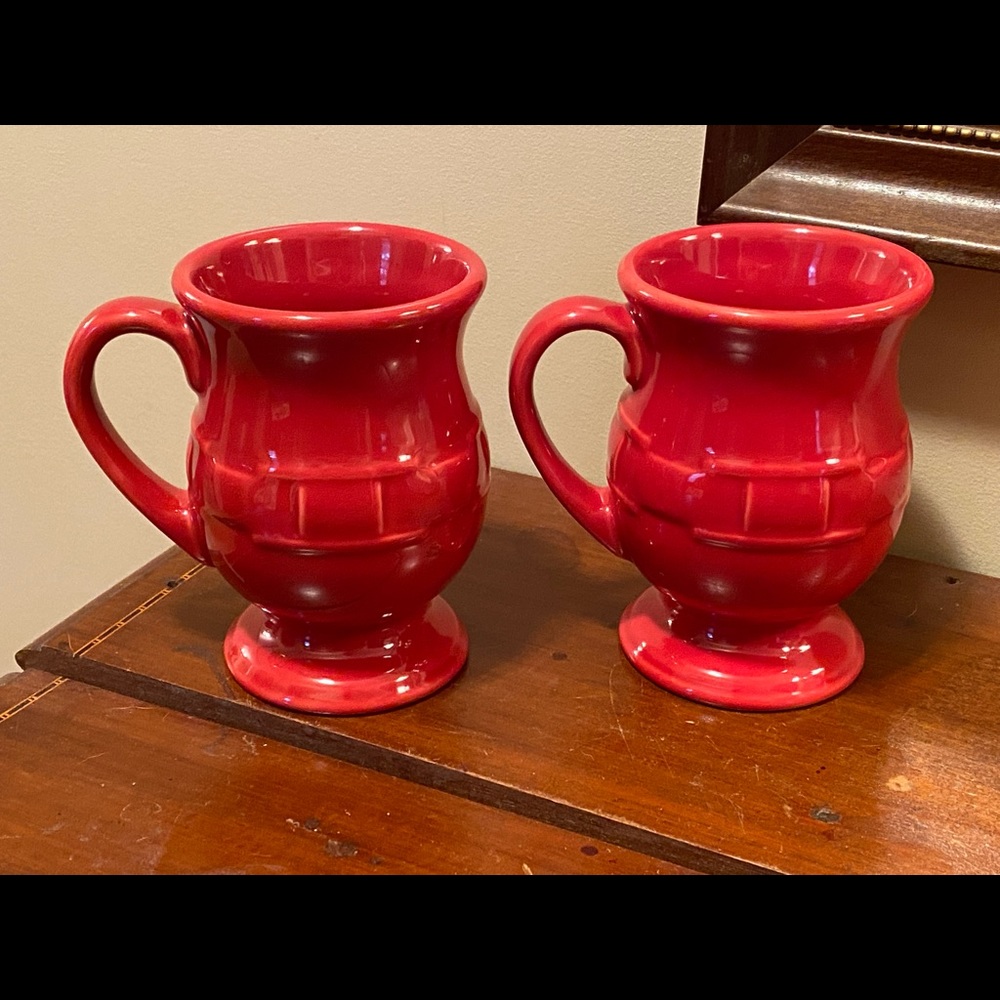 Longaberger pedestal mugs ~ Set of two